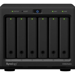 Synology Disk Station DS620slim - Servidor NAS - 6 baias - SATA 6Gb/s - RAID (expansão de disco rígido) 0, 1, 5, 6, 10,…