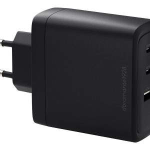 dbramante1928 re-charge - Adaptador de alimentação - 100 Watt - 3 conectores de saída (2 x USB-C, USB) - preto