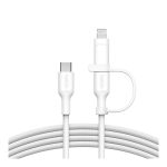 Belkin BoostCharge Pro 2-in-1 - Cabo USB - USB-C (M) para Lightning, USB-C (M) - USB 2.0 - 1.5 m - up to 480 Mbps,…