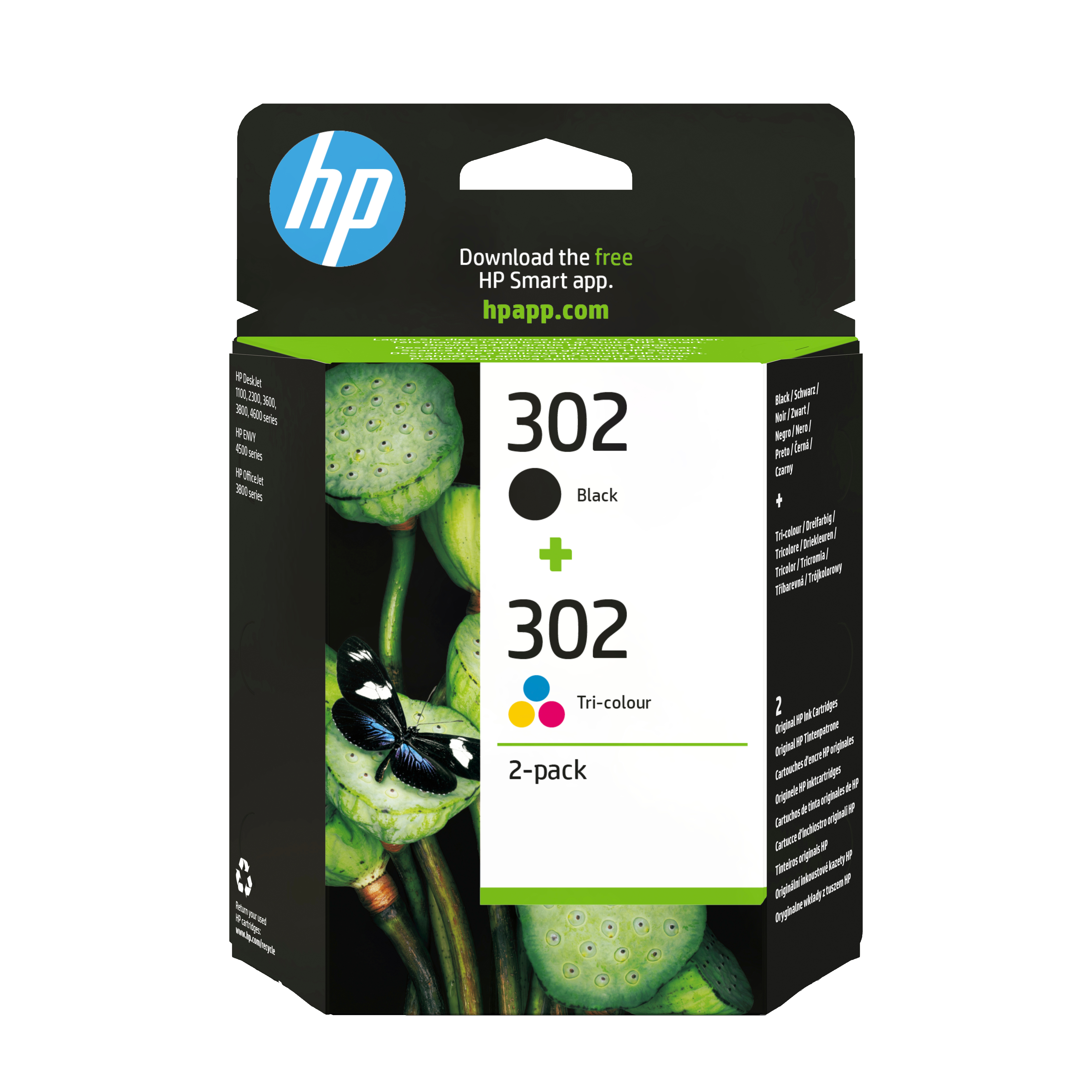 Cartucho de Tinta Original HP nº302 Multipack/ Negro/ Tricolor