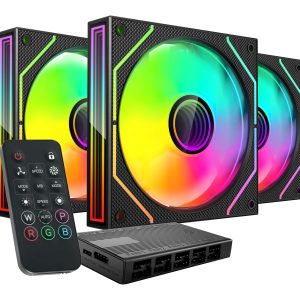 Pack 3 Ventiladores Mars Gaming MF-3DPROKIT/ 12cm + HUB + Mando a Distancia/ ARGB