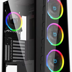 Caja Gaming Semitorre Hiditec MH12 GLASS