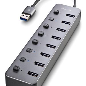 Hub USB NGS IHUB8 / 8xUSB 3.0/ Gris