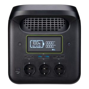 Acer APS321 - Central elétrica portátil - AC 220-240 V/ DC 13-45/12/24 V - 1800 watt - fosfato de ferro e lítio - 24 Ah - 1229 Wh - conectores de saída: 11 - União Europeia - preto