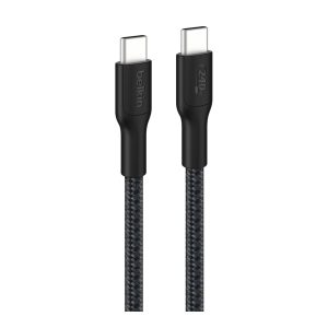 Belkin BoostCharge Pro - Cabo USB - USB-C (M) para USB-C (M) - 3 m - Fornecimento de energia USB (240W), braided - preto