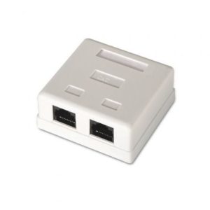 Roseta de Superfície Aisens A139-0302 Cat.6 2 Tomadas