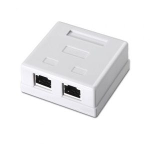 Roseta de Superfície Aisens A139-0304 Cat.6 2 Tomadas