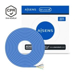 Bobina Cabo RJ45 UTP Cat.6 100m Azul Aisens A135-0662