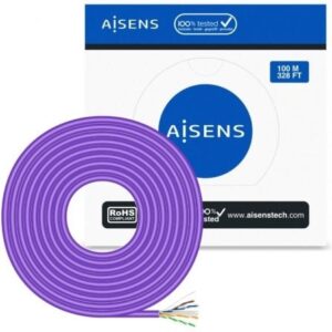 Bobina Cabo RJ45 Cat.6 UTP LSZH 100m Violeta Aisens
