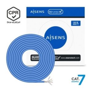 Bobina Cabo RJ45 SFTP Cat.7 100m Azul Aisens A146-0664
