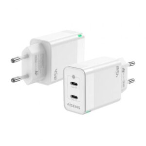 Carregador GaN Aisens ASCH-45W2P005-W 45W 2xUSB-C