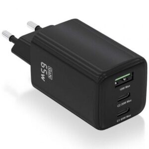 Carregador de Parede Aisens ASCH-65W3P042-BK 65W GaN