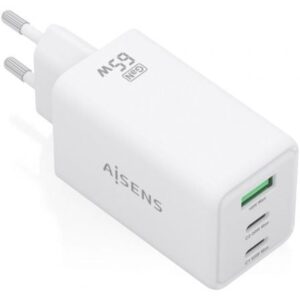 Carregador de Parede Aisens 65W GaN 2xUSB-C Branco
