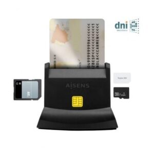 Leitor DNI Aisens ASCR-SN04CSD-BK USB Tipo-C Preto