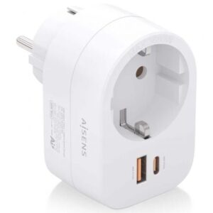 Tomada Aisens ASPS-1A1C06-W com USB-C e carregamento rápido