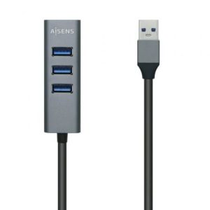 Hub USB 3.0 Aisens A106-0507 4 Portas Cinzento