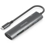 Docking USB Tipo-C Aisens ASUC-7P027-GR/ 1xHDMI 4K/ 3xUSB/ 1xUSB Tipo-C