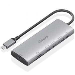 Docking USB Tipo-C Aisens ASUC-7P031-GR 7 em 1