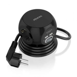 Regleta Aisens ASPS-2A2C05-BK 3 Tomadas + 4 USB