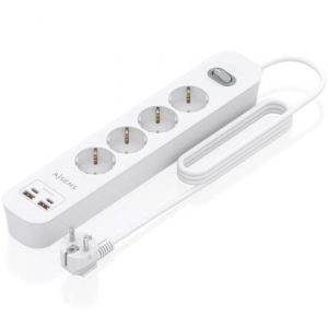 Regleta Aisens ASPS-2A2C12-W 4 tomadas + 2 USB