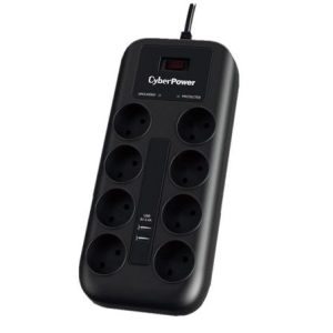 Regleta CyberPower P0820SUF0-DE, 8 Tomadas + 2 USB