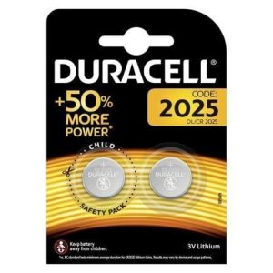 Pack 2 Pilhas Botão Duracell DL2025B2 3V CR2025