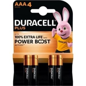 Pack 4 Pilhas AAA Duracell Plus Power 1.5V