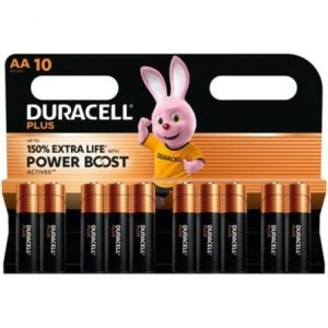 Pack 10 Pilhas AA Duracell Plus Power Boost 1.5V