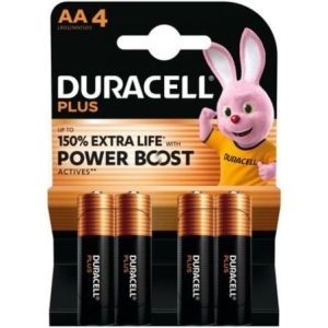 Pack 4 Pilhas AA Duracell Plus Power 1.5V