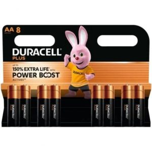 Pack 8 Pilhas AA Duracell Plus Power 1.5V Alcalinas