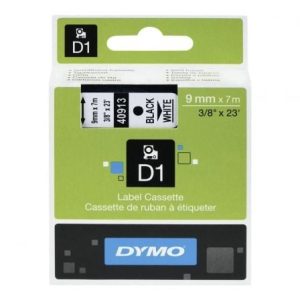 Fita Dymo D1 40913 9mm x 7m Preto sobre Branco