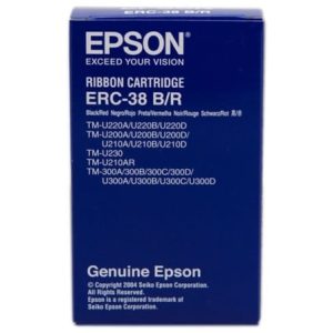 Fita Epson ERC-38 preto/vermelho para TM-300/U210D