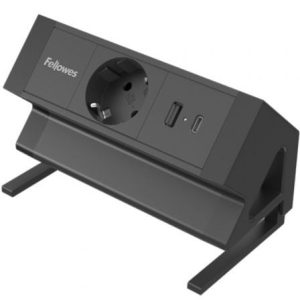 Regleta Fellowes 100137172 com 1 tomada e 2 USB