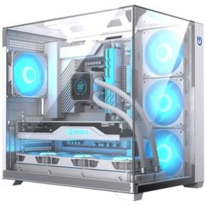 Hiditec SKY - Caixa Gaming Semitorre Branca com Vidro