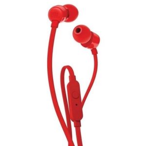 Auriculares JBL T110 Intrauditivos Vermelhos com Microfone