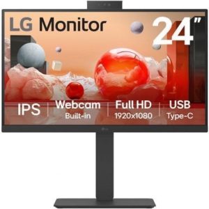 Monitor LG 24BA850-B 23.8" Full HD com Webcam