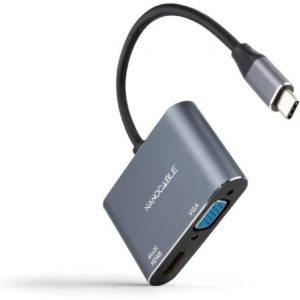 Conversor USB-C para HDMI/VGA Nanocable 10.16.4303