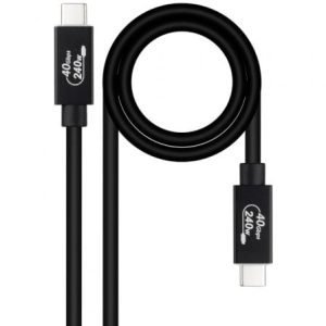 Cabo USB 4.0 Nanocable 10.01.5001 USB-C 1m Preto