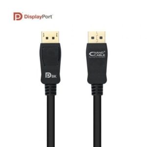 Cabo DisplayPort 1.4 Nanocable 10.15.2502 2m Preto