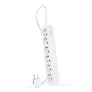 Regleta Nanocable 10.37.0006-NS 6 tomadas branca