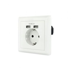 Roseta Nanocable 10.35.0010 Schuko + 2 USB