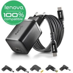 Carregador GaN NGS BUD65W-L USB-C 65W para Lenovo