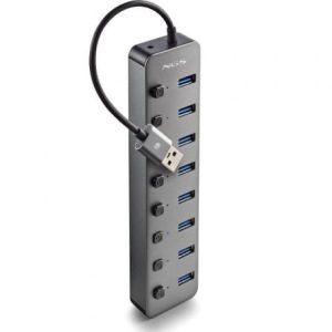 Hub USB NGS IHUB8 8 portas USB 3.0 Cinzento