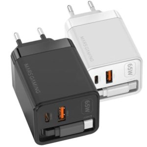 Carregador de Parede GaN Mars Gaming MD-GAN65R 65W