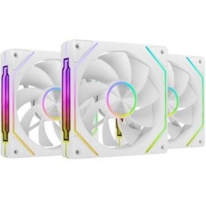 Pack 3 Ventiladores Mars Gaming MF-LINKFINITYKIT2R 12cm ARGB Brancos