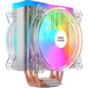 Dissipador Mars Gaming MCPU66 com 6 Heatpipes e Dupla Ventoinha ARGB