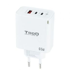 Carregador de Parede TooQ TQWC-GANQC2PD65WT 65W GaN