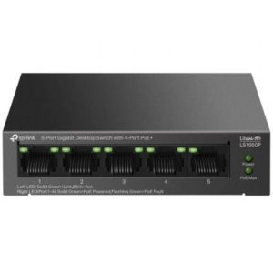 Switch TP-Link LS105GP 5 Portas Gigabit com PoE+