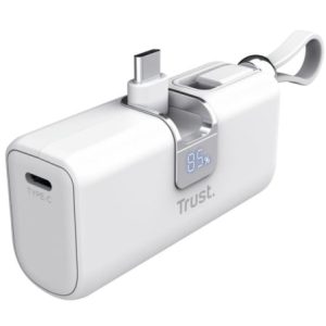 Powerbank 5000mAh Trust Pacto 18W Branco