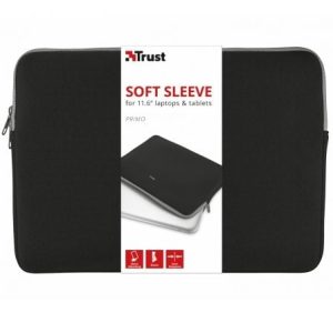 Funda Trust Primo Soft Sleeve para Portáteis até 11.6" Preta